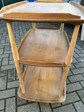 Ercol ‘blue label’ Trolley In Lighter Wood Finish, Original Unrestored Condition