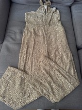 Mint velvet Champagne Sequin Jumpsuit Uk 16