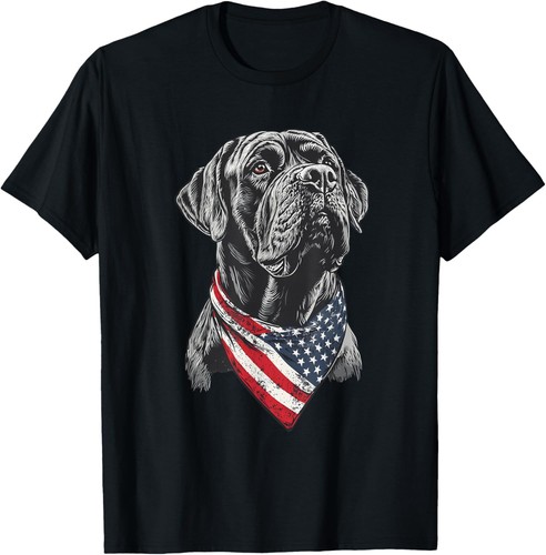 English mastiff american flag - english,