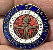1951 FESTIVAL OF BRITAIN- ENAMEL PIN BADGE-PROVIDENT CLOTHING & SUPPLY Co LTD-