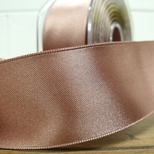 WIRED EDGE DOUBLE SIDED BEAUTIFUL SATIN RIBBON 25/38/50mm Wide Plain Cut Per 1M