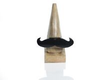 Wooden Spectacle Holder with Black Moustache for Eyeglass Home Decor Display