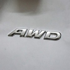 1x Chrome AWD Silver Big Metal