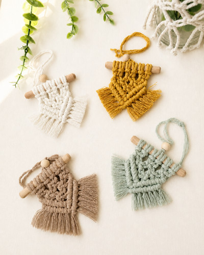 Macrame car charm - charm, rear
