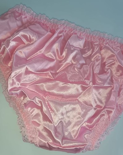 Pink satin knickers silky - pink,