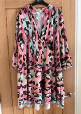 New Collection Multicolour Animal Print Relaxed Smock Dress, approx 14