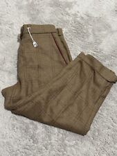 Purdey Womens Tweed High Waisted Breeks- Size 8-Brown/Brand New
