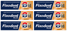 6x 40g (240g) Fixodent Plus Unbeatable Bite - Premium Denture Adhesive Cream