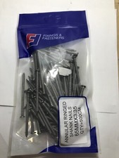 FIXING & FASTENERS ANNULAR RINGED SHANK NAILS 65MM X 3.35 OTY 500GM (M298)