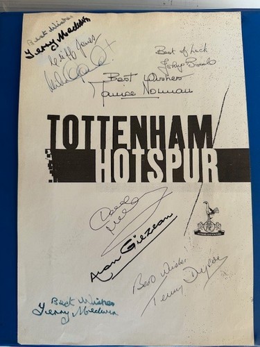 Tottenham hotspur page - page, signed