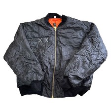 Vintage Rothco Ma1 Bomber Jacket Flight Military Undefeated Black Mens XL