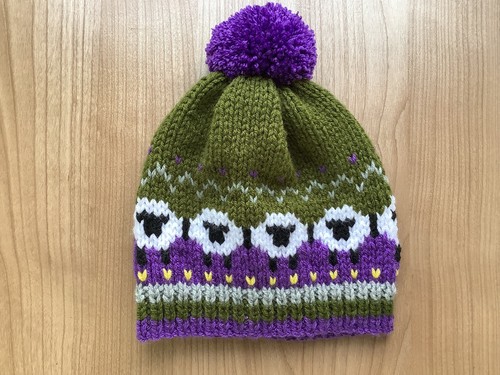 Adult hand knitted sheep - hand,