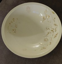 Antique Victorian Copeland Wash Basin in Cream & Gold, with Floral Decoration.
