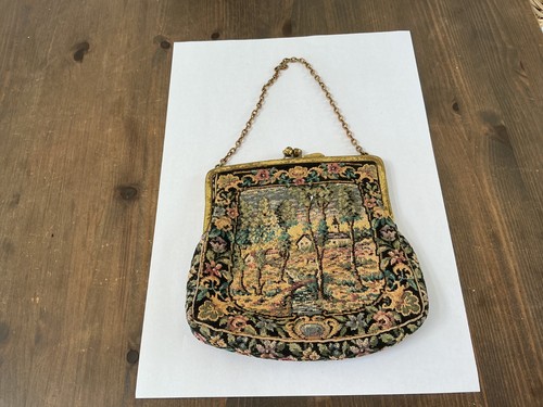 Vintage tapestry bag - tapestry,