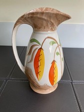 Super Myott Hand Painted 1930s Art Deco Chicken Neck Jug