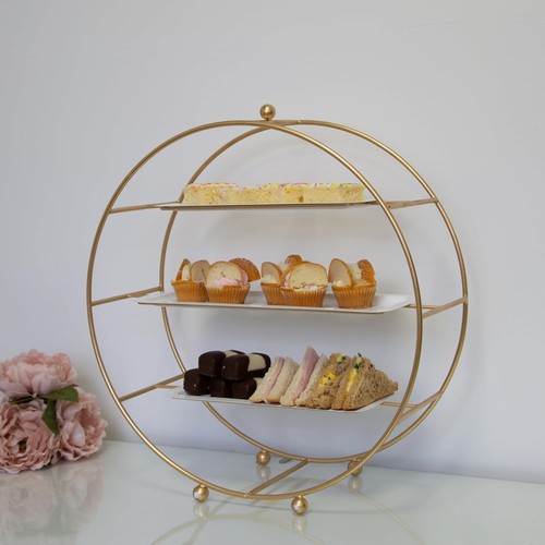 Gold cake stands - cake,