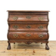 Vintage Oak Bombe Chest of Drawers (M-6071)