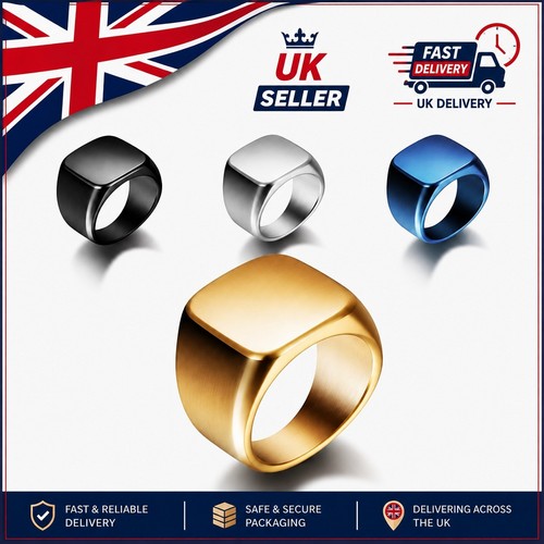 Men signet ring stainless - signet,