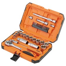 34pc Socket & Bit Set 1/4" &
