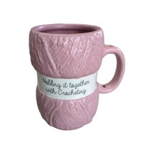 Crochet Gifts Mug - Realistic Ball of Wool Yarn Detailing - Novelty Crochet 