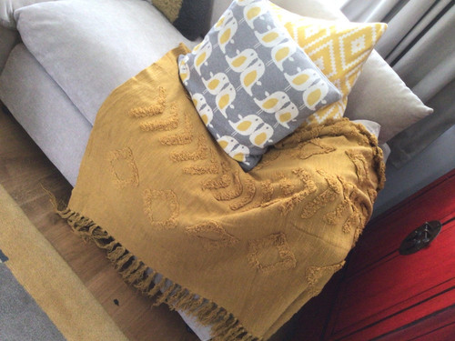 Cotton throw blanket 195cm - cotton, x