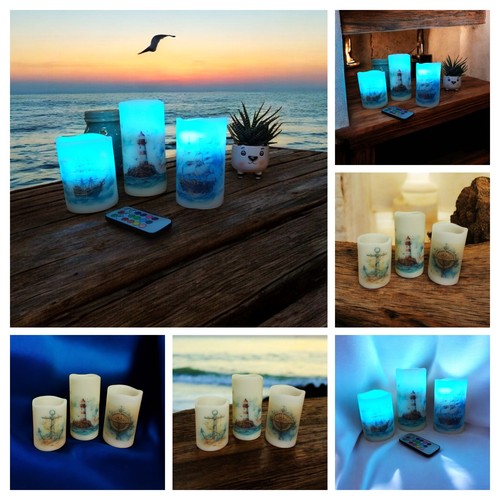 Set led pillar candles - set,