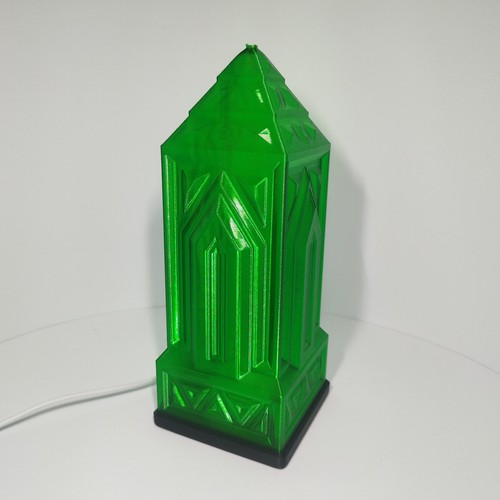 Art deco skyscraper lamp - art,