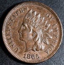 1865 INDIAN HEAD CENT - With
