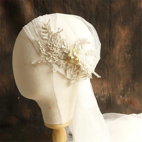 Vintage juliet cap bridal - cap,