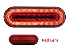 6" Oval Red LED Turn Signal