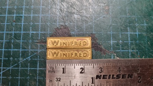 Brass nameplates winifred - nameplates, "winifred"