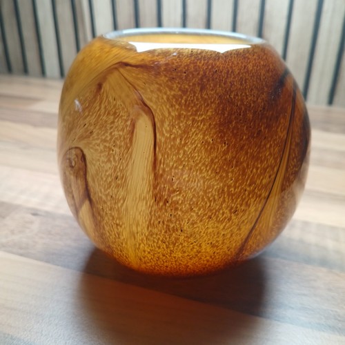 Vintage amber art - glass, ball