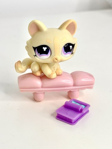 848 purple eyed crouching cat