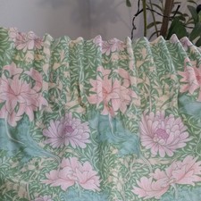 True Vintage William Morris "Chrysanthemum Minor" Green Curtains W48" D55"