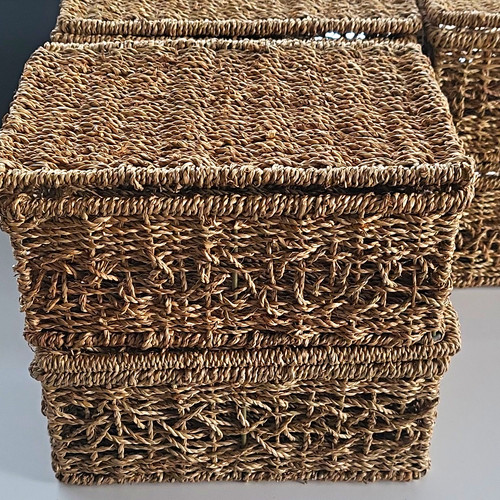 Woven seagrass rectangular - woven,