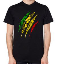 Lion T-Shirt Scratch Rasta