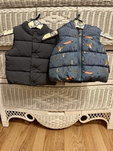 Baby padded gilets - 2x,