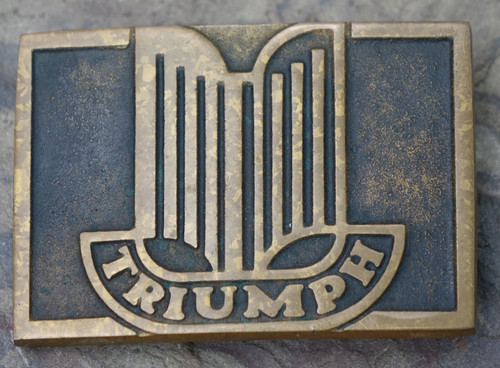 Triumph motors brass belt - triumph,