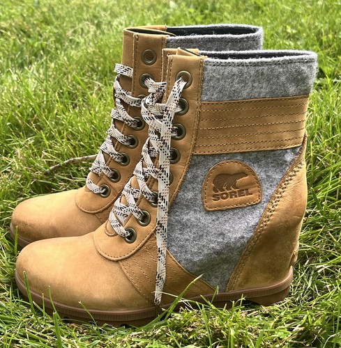 Sorel lexie wedge boots womens - sorel,