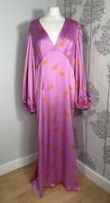 Never Fully Dressed Lobster Dress 18 Pink Midaxi Midi Maxi Wrap Balloon Sleeve