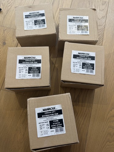 Manrose xf100tss 100mm 4in - 5x,