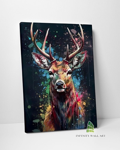 Deer colour splash abstract - deer,