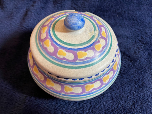 1930s honiton pottery jam pot - 1930s,