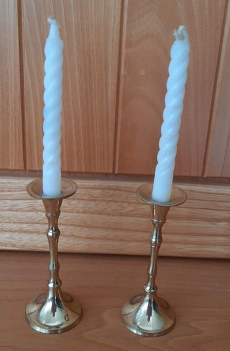 Pair brass candlesticks - pair, 4"