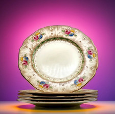 PARAGON POTTERY Virginia Desert Plates CLASSIC ART DECO c.1935 VINTAGE RARE VG++