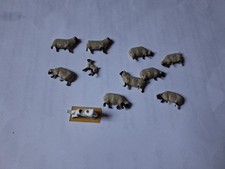 Model Scene Accessories 9 SHEEP LAMB & Sheep Dog