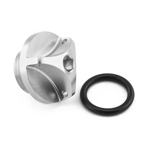 Aluminium oil filler cap - aluminium,