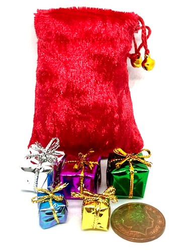 Dolls house filled santa - house,
