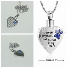 Pendant Heart Cremation Urn Funeral Memorial Ashes Necklace Dog Cat Pet Keepsake