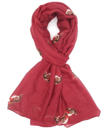 Red cuckoo robin scarf - cuckoo,
